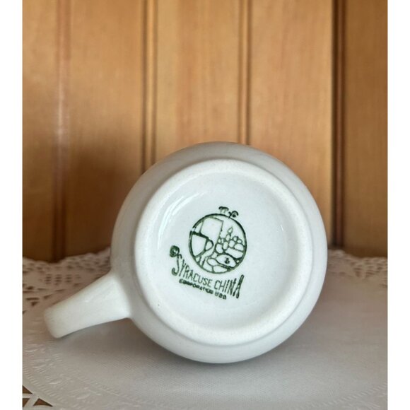 Vintage Syracuse China White Ceramic Creamer Restaurant Ware Small Jug - Picture 6 of 7